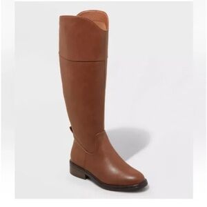NWT Women's Sienna Tall Riding Boots Brown - A New Day size 10